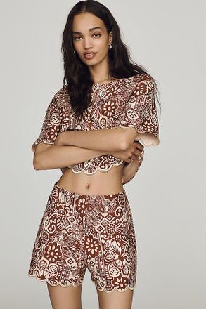 Dolan Knit Scallop Shorts