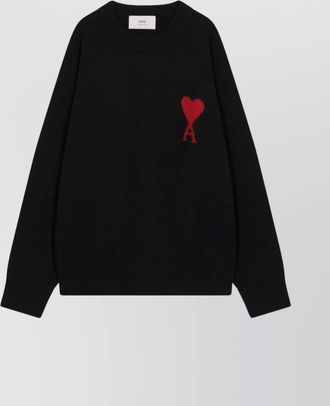 Ami heart friend wool crewneck sweater
