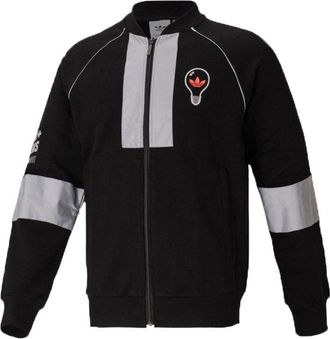 adidas originals Reflective Splicing Sports Jacket Black FT5855