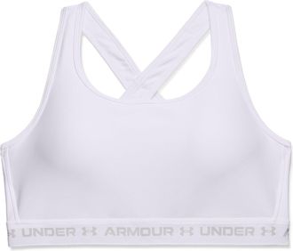 Under Armour Womens Medium Support Crossback Sports Bra Top White 3XL