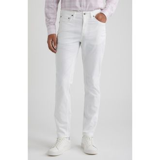 Bugatchi Stretch Cotton Pants in White at Nordstrom, Size 40