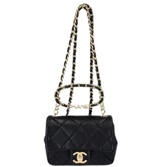 Chanel Pre-owned Vintage Schoudertas - Dames - Pre-owned - Zwart - Maat: ONE Size Leer