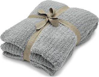 Barefoot Dreams CozyChic(r) Ribbed Throw Blankets Faded Hazel, Polyester