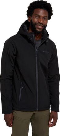 Mountain Warehouse Arctic II Mens Softshell - Lightweight & Water-resistant Rain Jacket with Fleece Lining - Best for Atumn, Winter, Walking, Outdoors, Hiking & Trekking