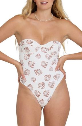 Billabong Sand Shells Hailey One-Piece Swimsuit in Salt Crystal at Nordstrom, Size X-Small