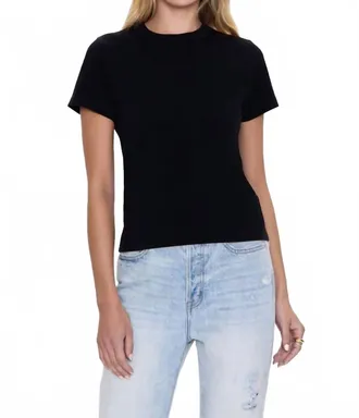 Pistola Denim Womens Alba Baby Tee In Noir