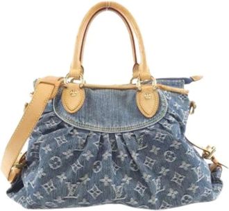 Louis Vuitton Pre-owned Handbags, female, Blue, Size: ONE SIZE Pre-owned Denim Handbag