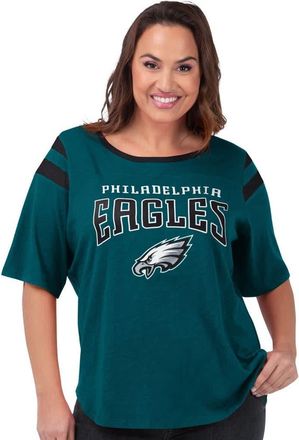 G-III 4Her by Carl Banks Womens G-III 4Her by Carl Banks Green Philadelphia Eagles Plus Size Linebacker T-Shirt at Nordstrom, Size 4X