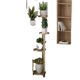 OEM Soporte Para Plantas De Interior, Dise&ntilde;o Moderno, Varios Niveles, Color Dorado - 120 Cm