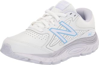 New Balance Womens 840 V3 Walking Shoe, White/Silent Grey, 5 Wide
