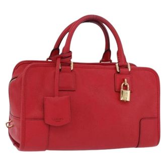 Loewe Pre-owned Hand Bag - Dames - Pre-owned - Rood - Maat: ONE Size Leer