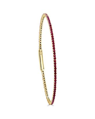 Sabrina Designs 14K 2.14 Ct. Tw. Ruby Flexible Bangle Bracelet