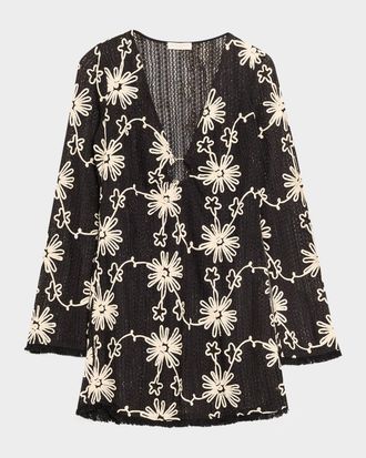 Ramy Brook Cassie Floral Mini Dress Coverup