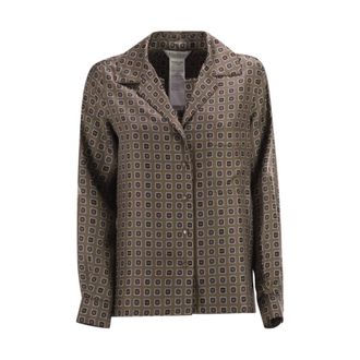 Max Mara Mxmdisco Shirt - Dames - Blouses & Shirts - Bruin - Maat: 2XS Zijde