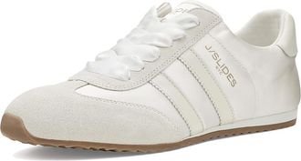 J/Slides Peggy Womens Shoes White/Silver : 8.5 M, Suede/Synthetic