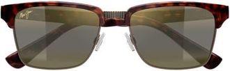 Maui Jim Kawika XL 58mm PolarizedPlus2 Rectangular Sunglasses in Brown at Nordstrom