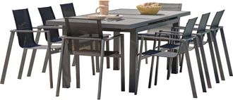 DCB Garden Venise - Conjunto De Comedor De Jard&iacute;n 8 Plazas De Aluminio Dcb Garden