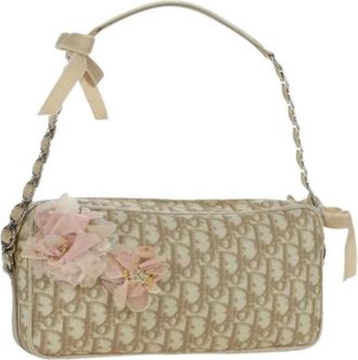 Dior Pre-owned Vintage Schoudertas - Dames - Vintage Schoudertas - Beige - ONE Size - Leer - Vintage