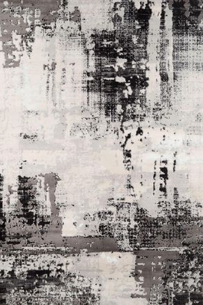 Kukoon Silver Grey Modern Contemporary Abstract Living Room Area Rug 160cm x 230cm | Size: 160 cm x 230 cm