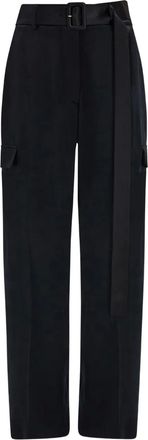 Ferragamo Pantaloni con cintura - Nero
