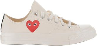 Comme Des Gar&ccedil;ons Beige Graphic Sneakers