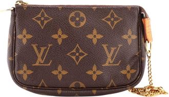 Louis Vuitton Brown Monogram Canvas Pochette Accessoires Mini (Authentic Pre- Loved)