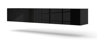 AC-D&eacute;co Mueble De Tv Colgante Bingo 180 Cm Negro Brillante
