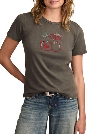 Lucky Brand Very Cherry Coke T-Shirt in Raven at Nordstrom, Size X-Small