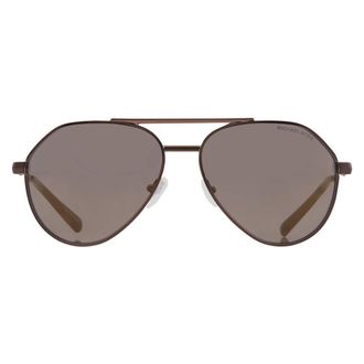 Michael Kors Brentwood Olive Mirror Pilot Mens Sunglasses MK1168 10014T 58