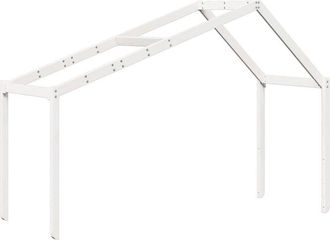 vidaXL Tetto Letto Bambini Bianco 213x95,5x144,5cm Legno Massello Pino - Vidaxl