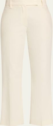 Brunello Cucinelli Stretch Cotton Gabardine Kickflare Ankle Cigarette Pants