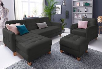 Exxpo Sofa Fashion Ecksofa »Elio, kompakt und komfortabel, bequem und zeitloses Design, L-Form« wahlweise mit Bettfunktion
