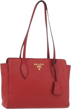 Prada Pre-owned Handbags, female, Red, Size: ONE SIZE Pre-owned Vintage Tote Bag