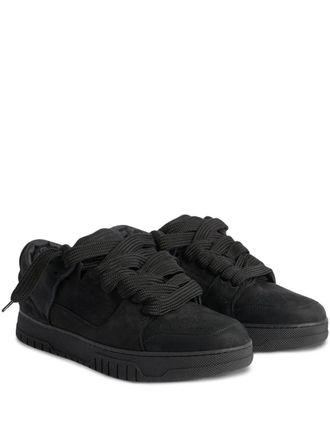 1989 STUDIO Skate nubuck sneakers met veters - Zwart