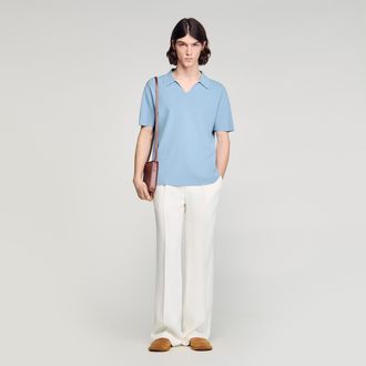 Sandro Stretch knit polo shirt