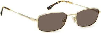 Victoria Beckham VB1001S Metal Rectangle Sunglasses - Gold