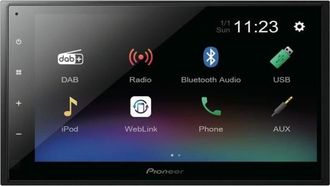Pioneer Authentic Jeans Autoradio - Pioneer - Dmh-a340dabdab - Usb - 2 Din - &Eacute;cran 6,8 Capacitif Type Flat - Bluetooth - Dab+