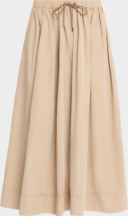 Veronica Beard Bates Drawstring Midi Skirt