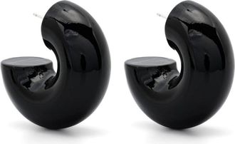 UNCOMMON MATTERS Beam chunky-hoop earrings - women - Acrylic - One Size - Black