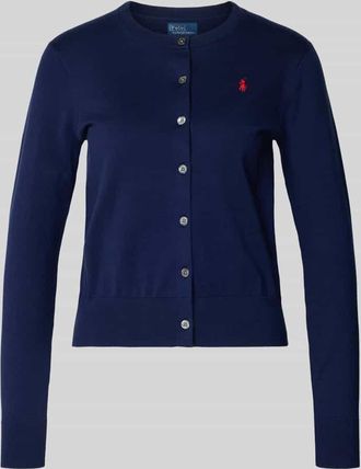 Polo Ralph Lauren Regular Fit Strickjacke aus Baumwoll-Mix in Marine, Gr&ouml;&szlig;e XXL