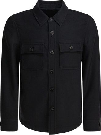 Tom Ford Zwarte Jas Split Design - Heren - Zomerjassen - Zwart - XL - Wol - Jassen