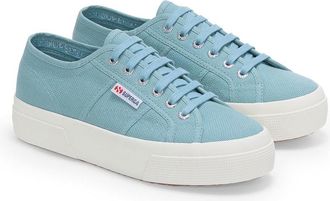 Superga Dames/Dames 2740 Veterschoenen (Blue Stone/Avorio)
