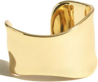 Madewell Wide Cuff Bracelet in Antique Gold at Nordstrom