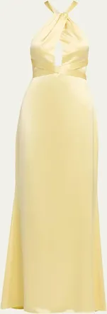 Retrof&ecirc;te Magnolia Satin Halter Dress