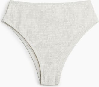 H&M Cheeky Bikinihose High Waist - White