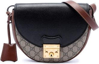 Gucci Pre-owned Gucci GG Supreme Saddle Padlock Crossbody Ladies ULIWERLIOGBOPZ71