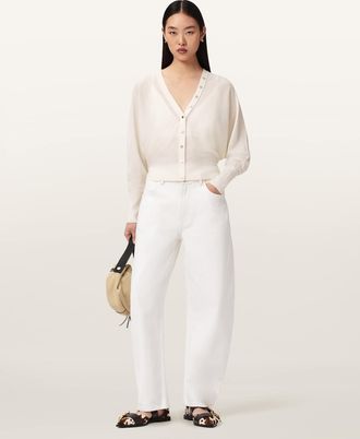 AllSaints Wool Honor V-neck Cardigan, Size: XS