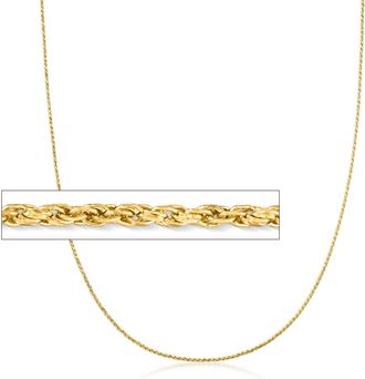 Canaria Canaria 1mm 10kt Yellow Gold Adjustable Rope Chain Necklace