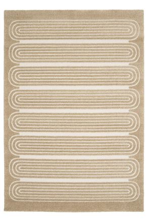 AFK Living Alfombra muy suave con efecto relieve marr&oacute;n 200 x 290 cm