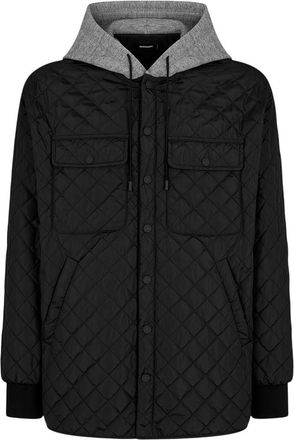 Dsquared2 Black Quilted Hood Jacket